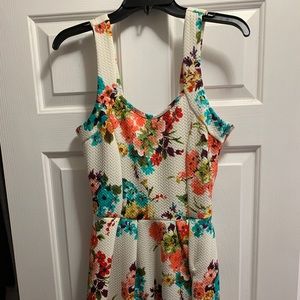 Floral open back dress